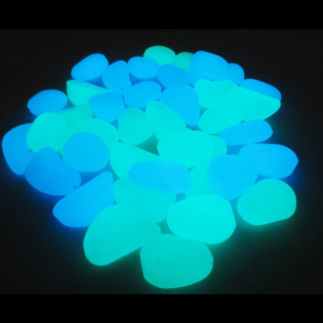 Amazon.co.jp: 夜光石 蓄光石 青 緑 2色 2～3cm 40個 プランター 等